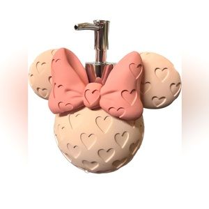 Minnie Mouse Pink Soap Dispenser Disney Valentine Two Tone